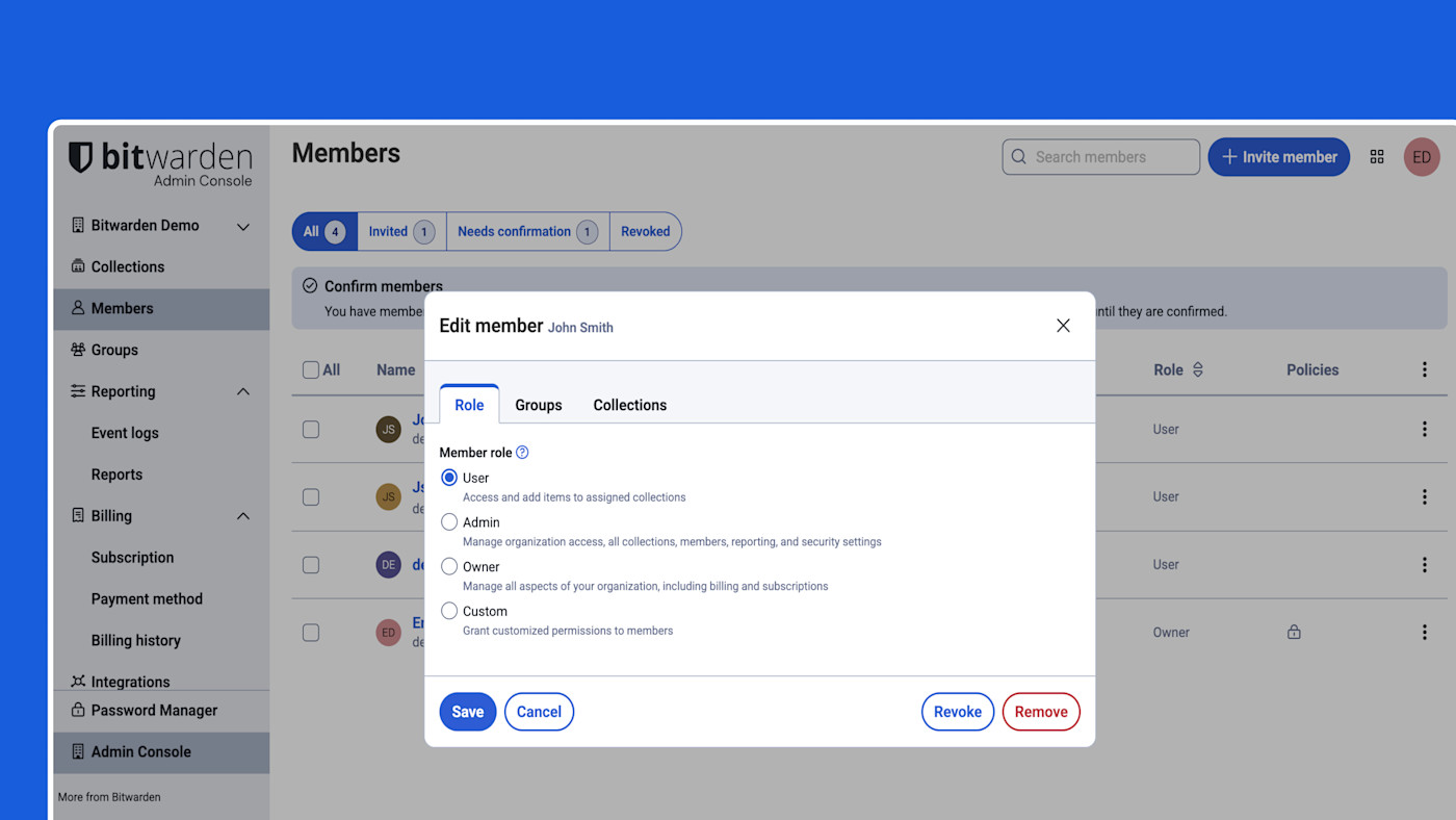 member permissions