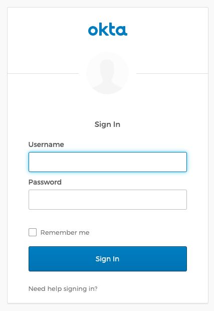 Log in with Okta