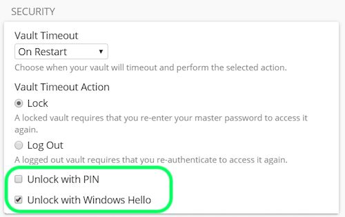 Déverrouiller avec Windows Hello 