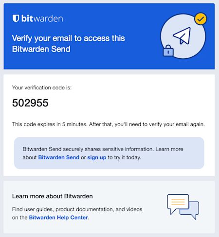 Send verification code
