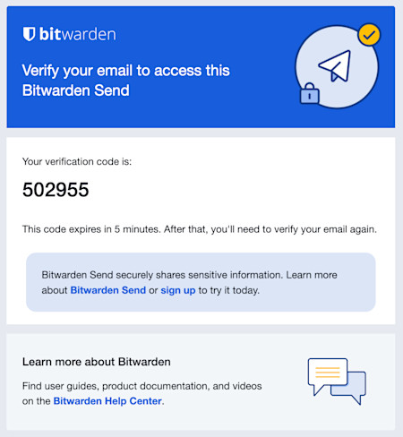 Send verification code
