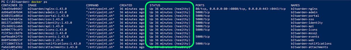 List showing Healthy Containers