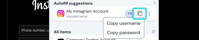 Copy a password