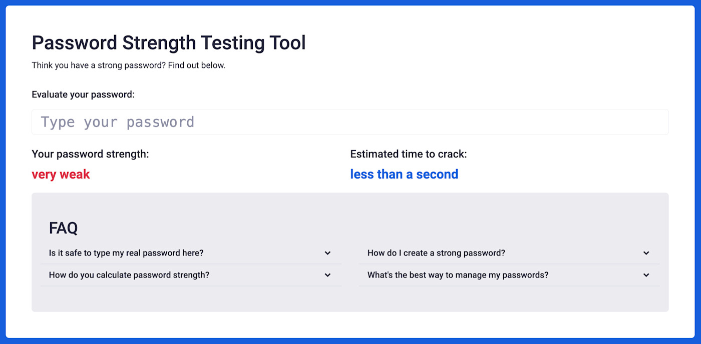 Bitwarden Password Strength Tester