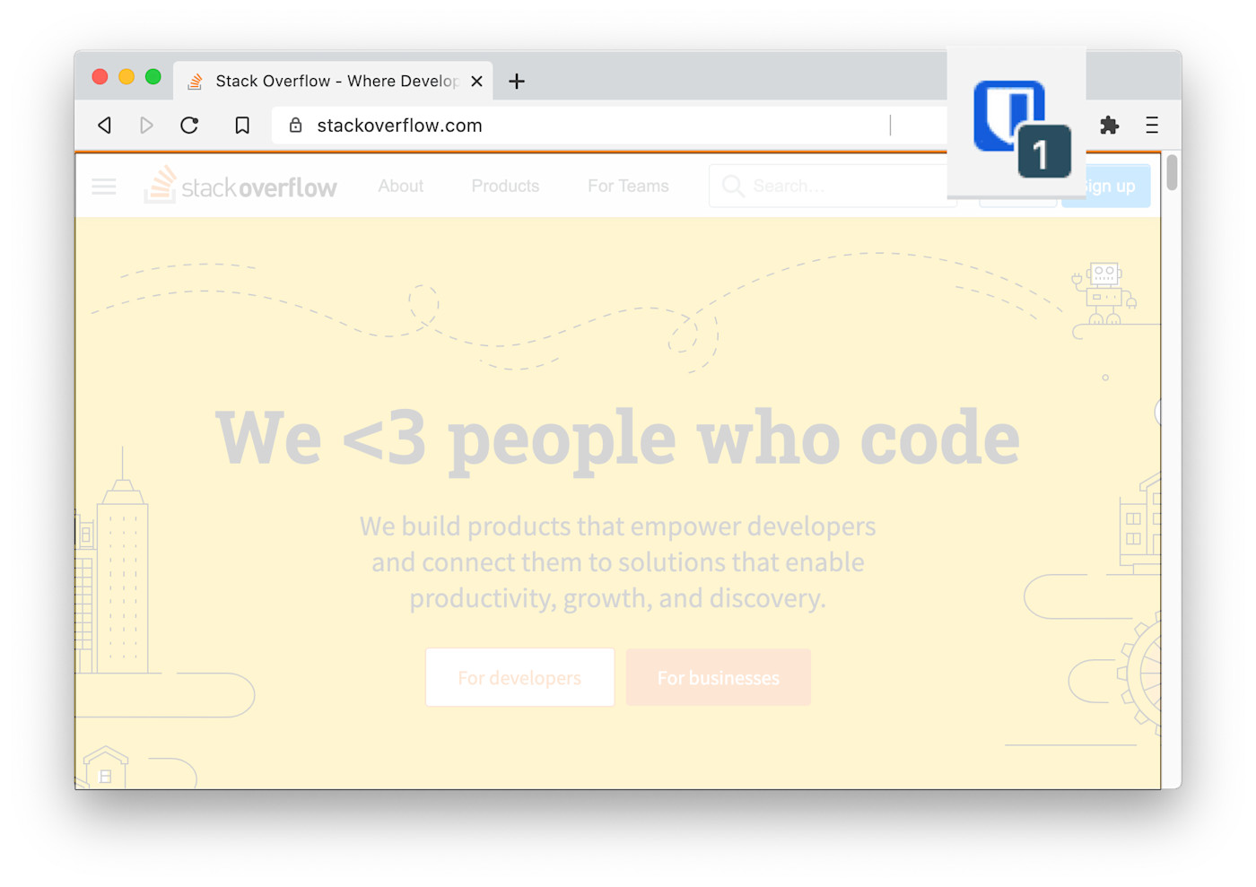Password managers confirm via an icon flag when landing on a known site