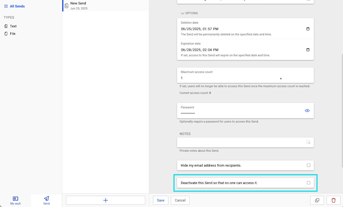 Disable from a Desktop App