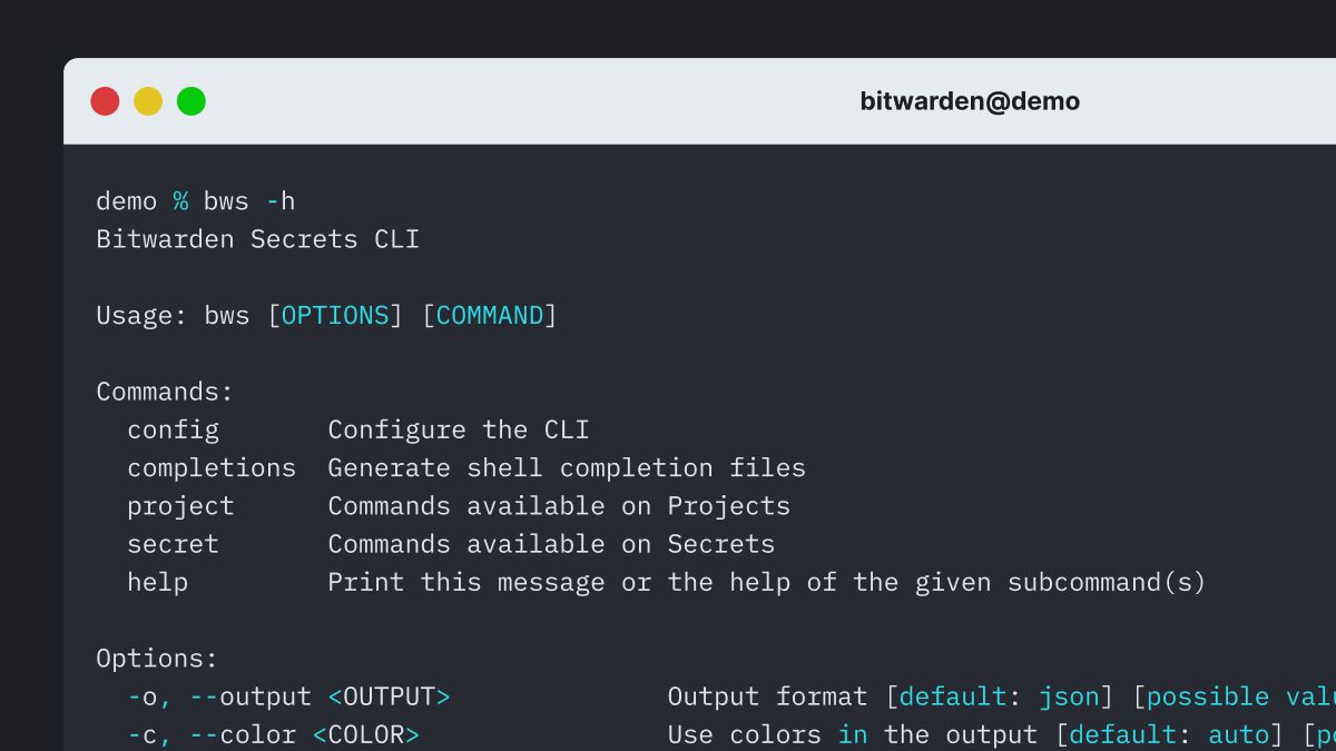 Terminal CLI de Secrets Manager