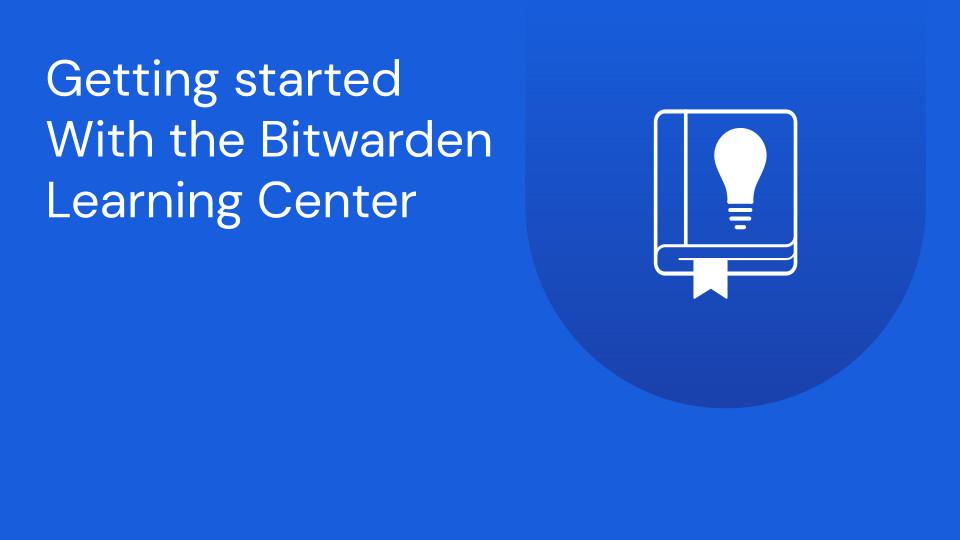 Démarrer avec le Centre d'apprentissage Bitwarden miniature