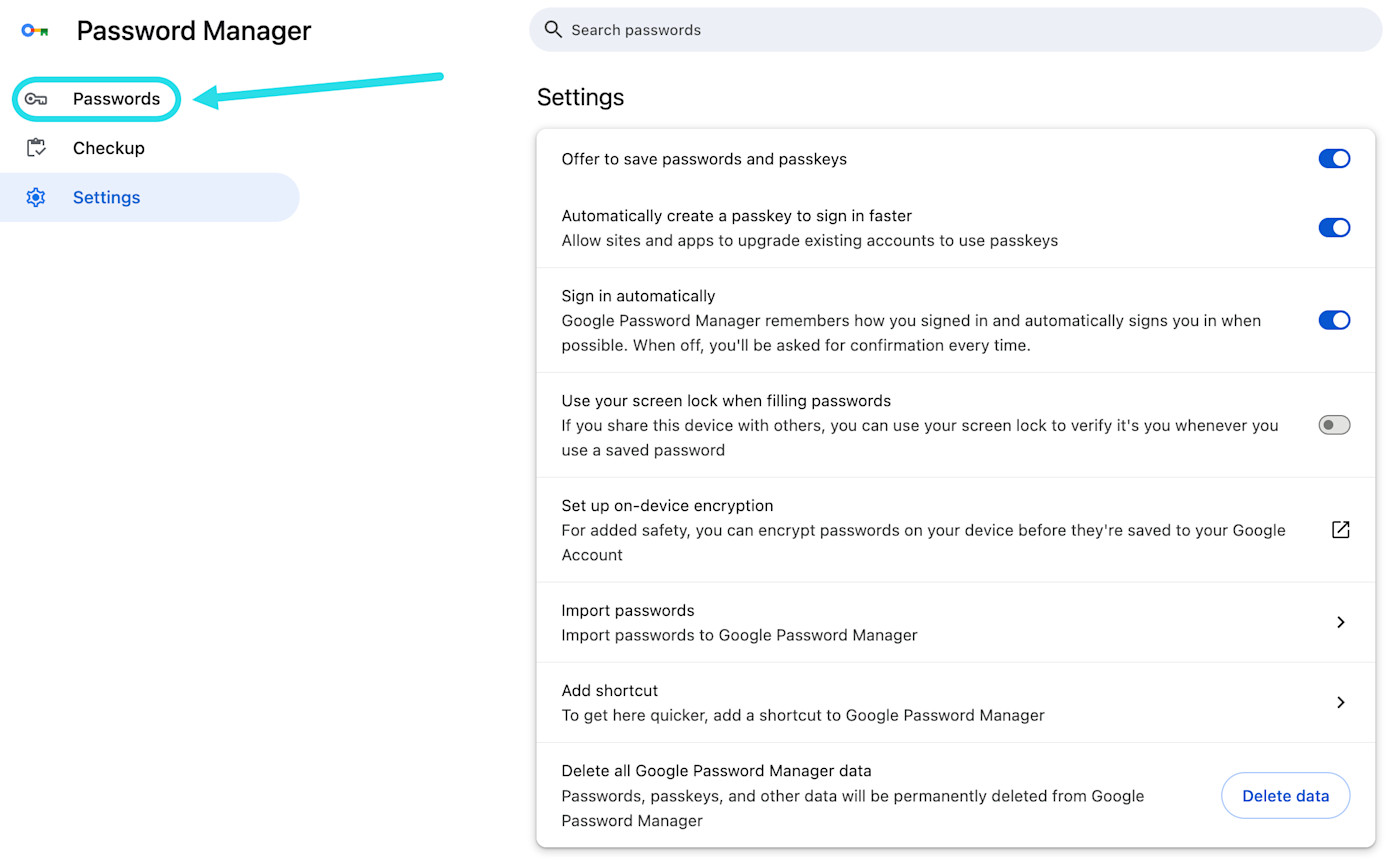 Contraseñas Guardadas de Chrome 