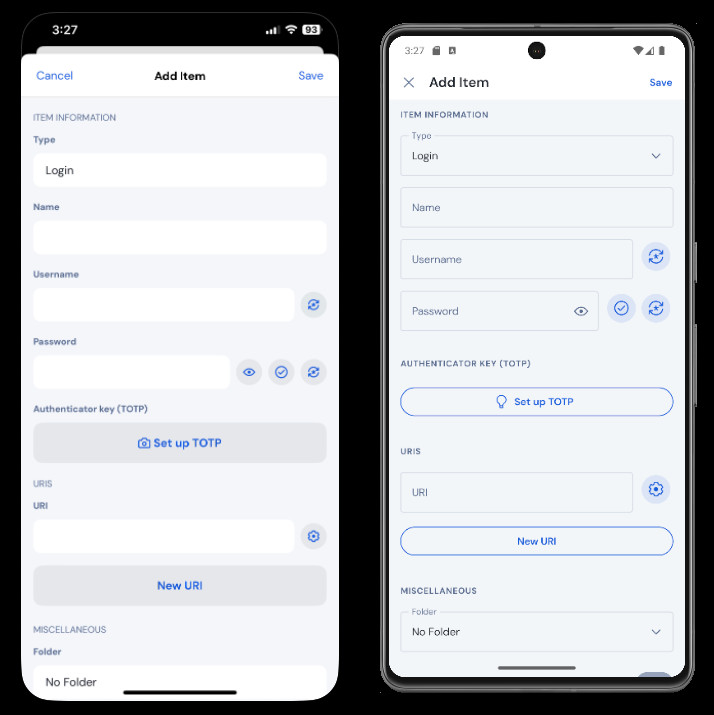 Add a login on mobile