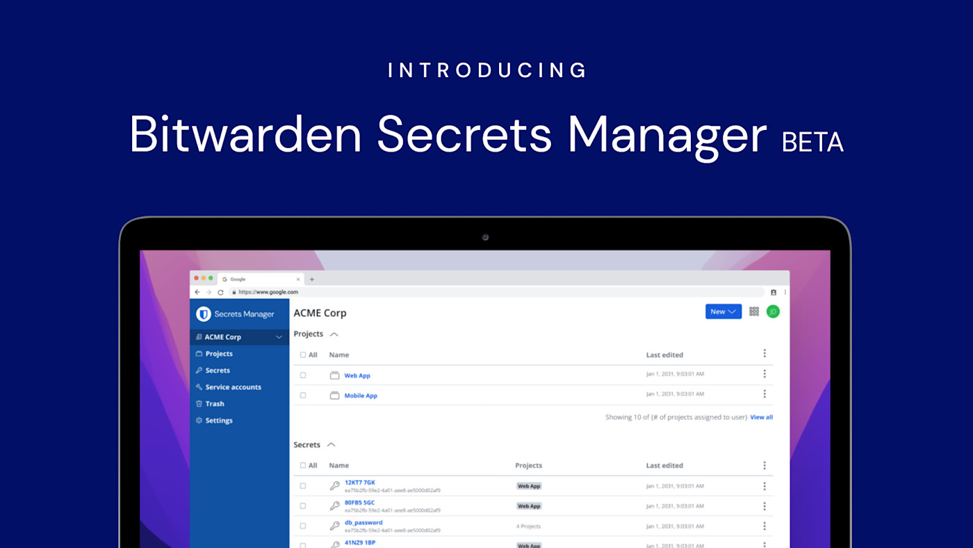 Secrets Manager brings open source security and zero knowledge encryption to secrets management