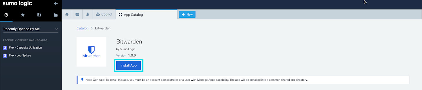 Install Bitwarden app 