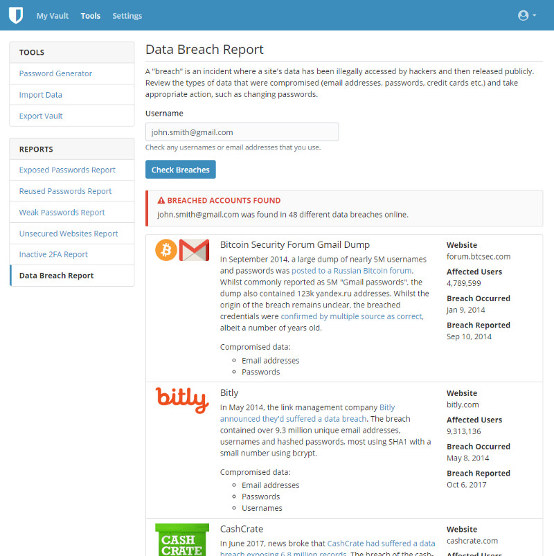 Data breach report