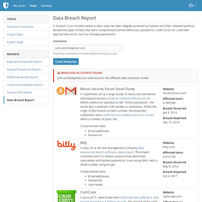 Data breach report