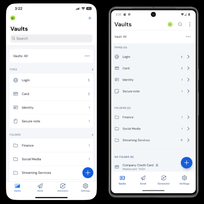 Bitwarden en Android e iOS