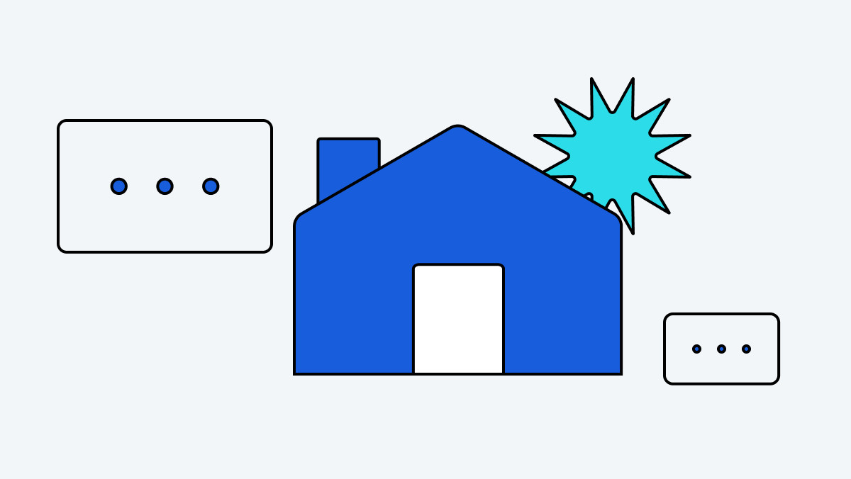 en-casa-verde azulado-ilustración