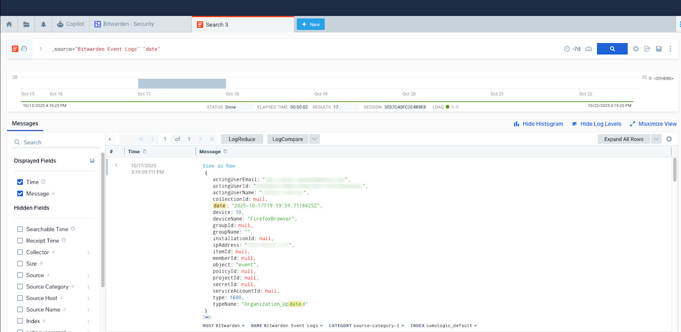 Sumo Logic Simple Query