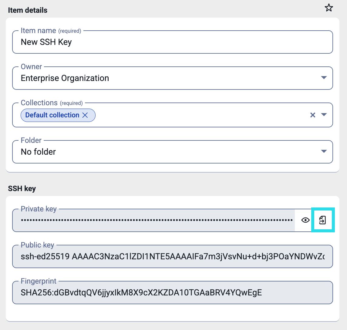Import SSH key on desktop app