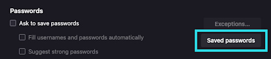 Passwörter in Firefox 