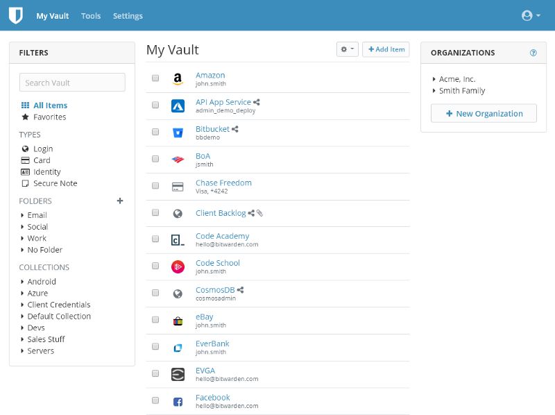 Bitwarden Web Vault v2.0.0