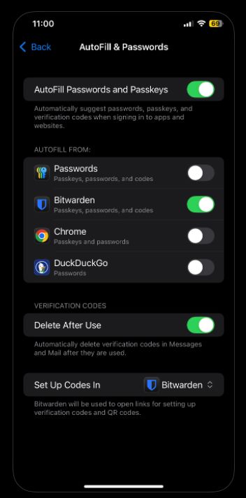 Setup autofill on iOS
