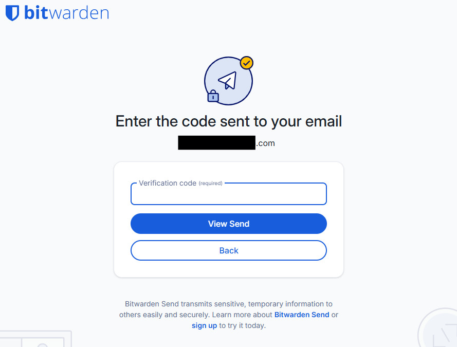 Send email verification recipient