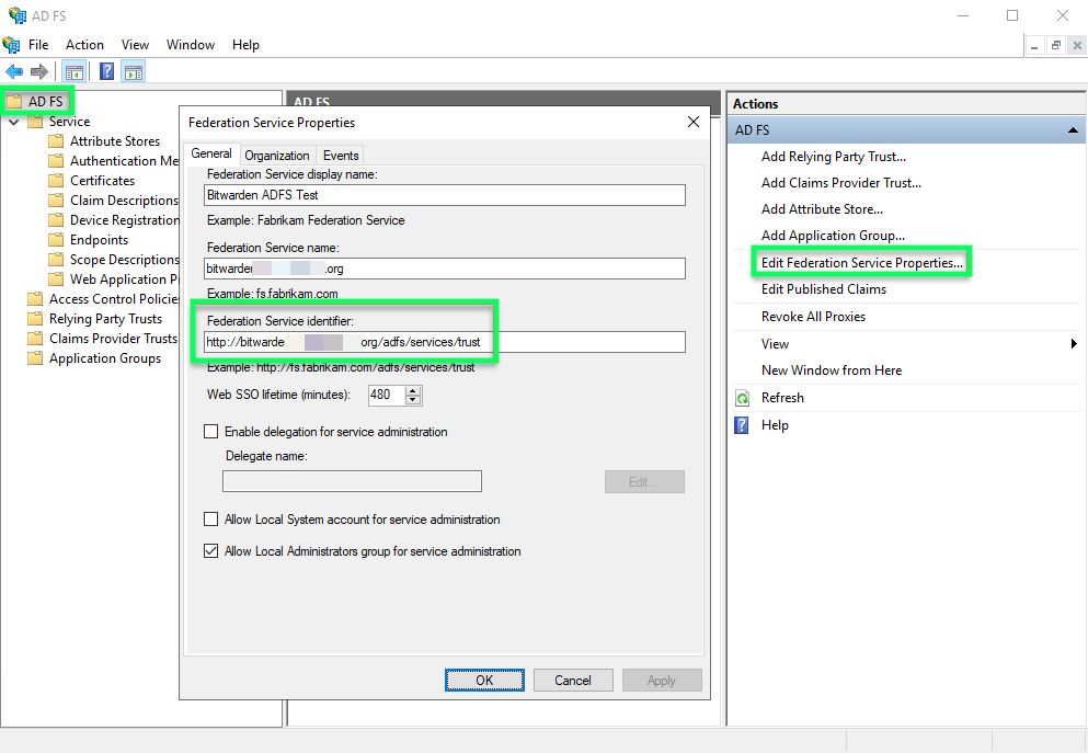 Get Federation Service Identifier