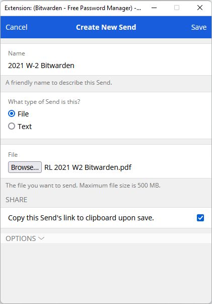 Name the Send and browse to the file you want to use. published   2 Send set up