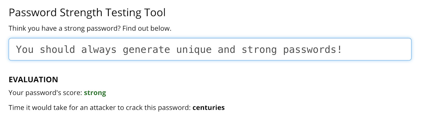 Bitwarden Password Strength Testing Tool