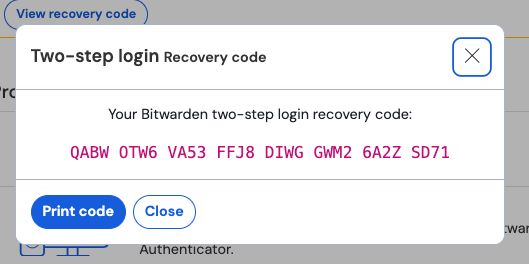 Sample Recovery Code