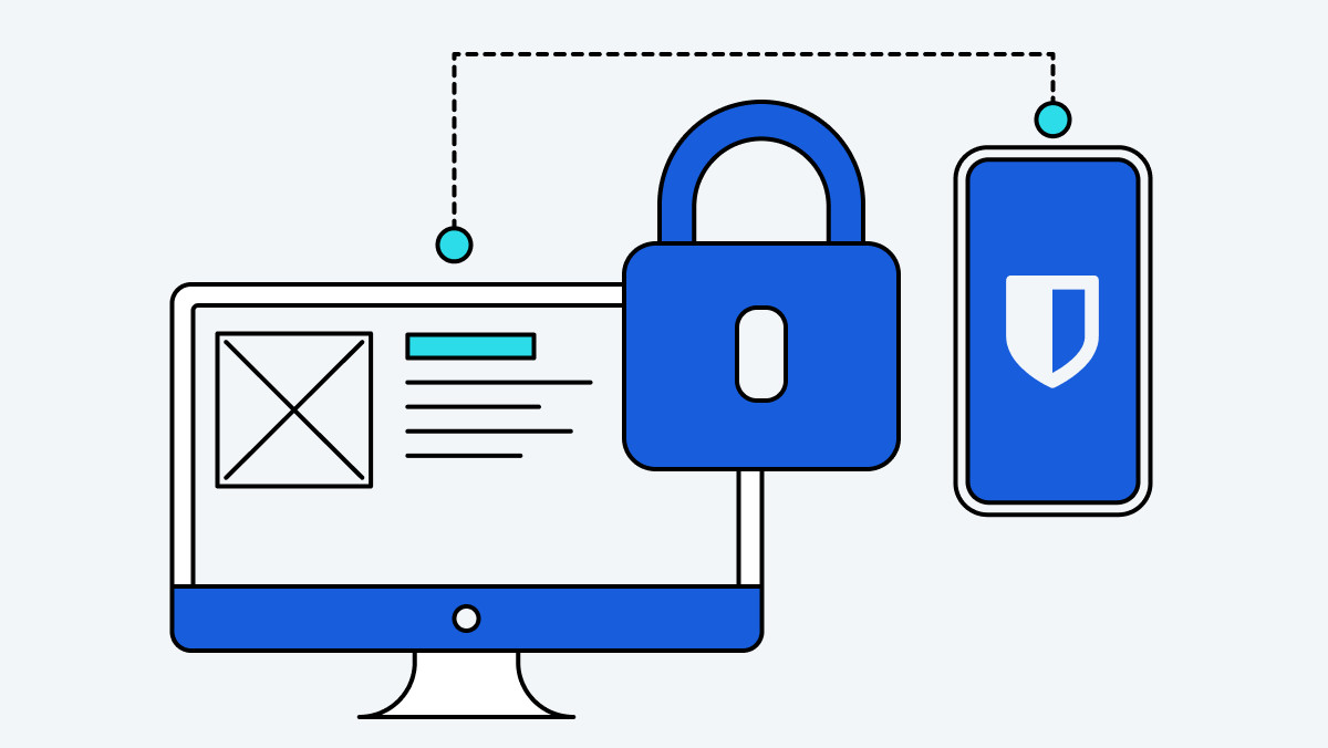 end-to-End-Verschlüsselungs-Teal-Illustration