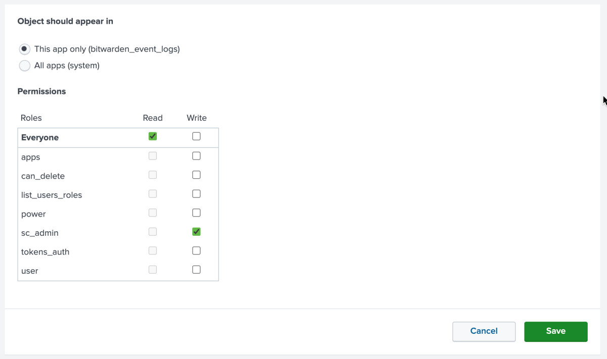 Search Macro Permissions
