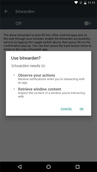 Accept the confirmation alert