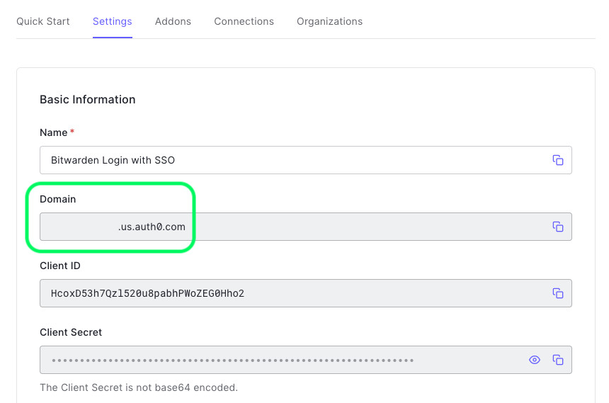 Auth0 Settings 