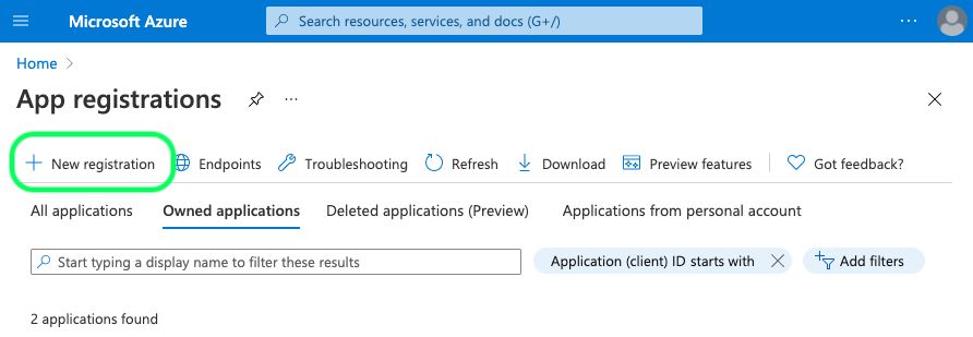 Create App Registration 