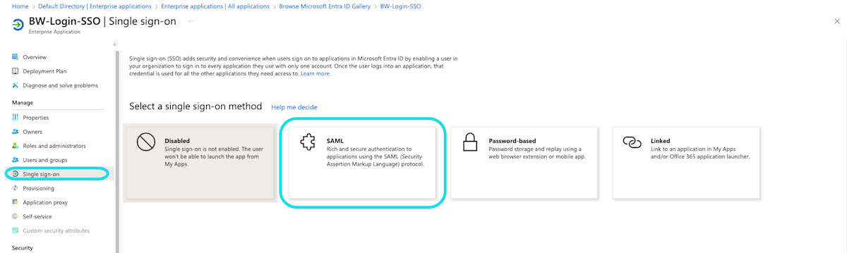 Configure Single sign-on 
