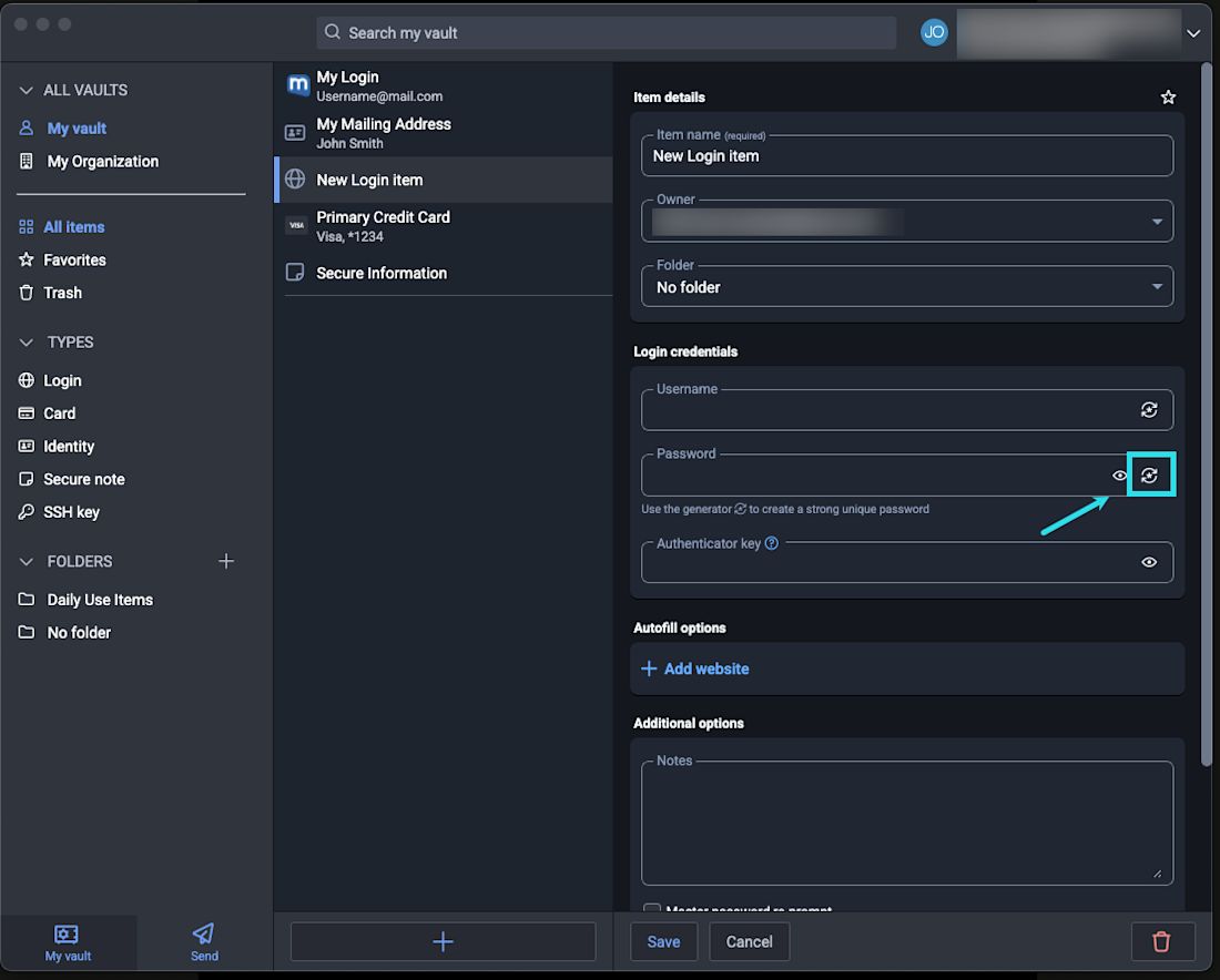 Desktop App Password Generator