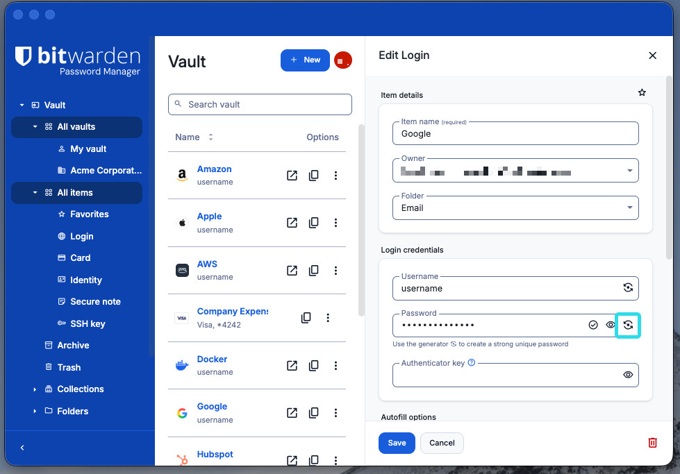 Desktop App Password Generator