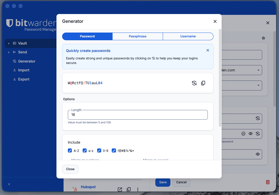 Desktop App Password Generator