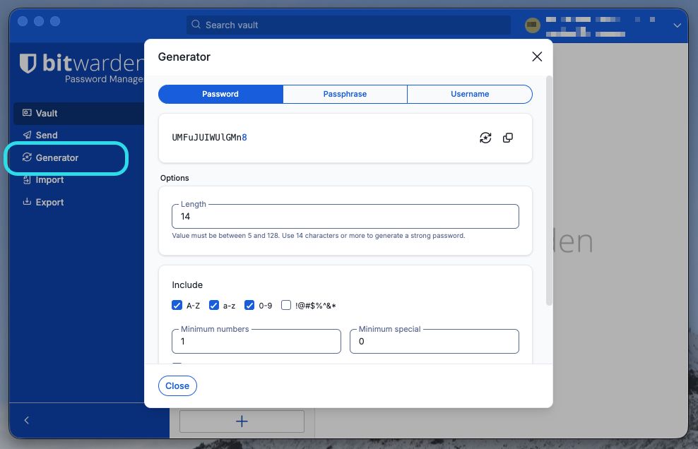 Desktop App Password Generator