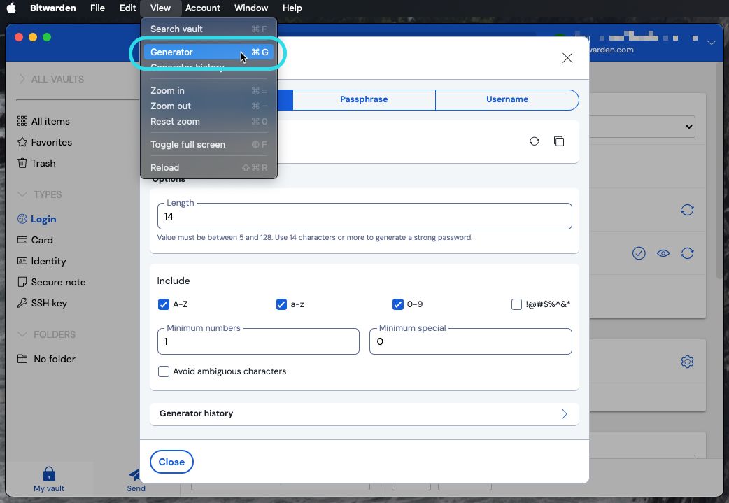 Desktop App Password Generator