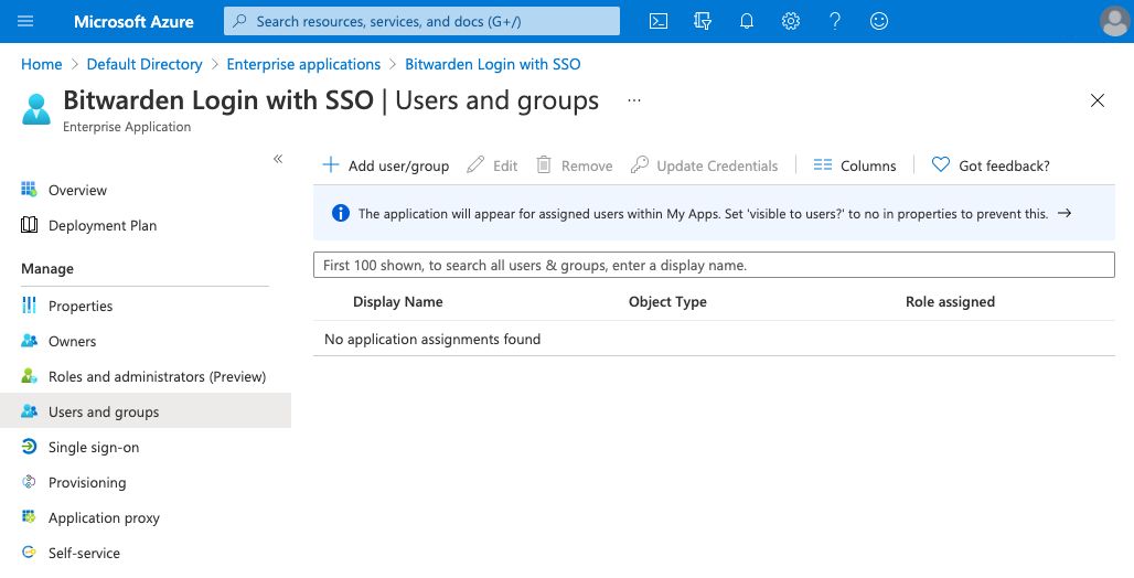 Assign users or groups