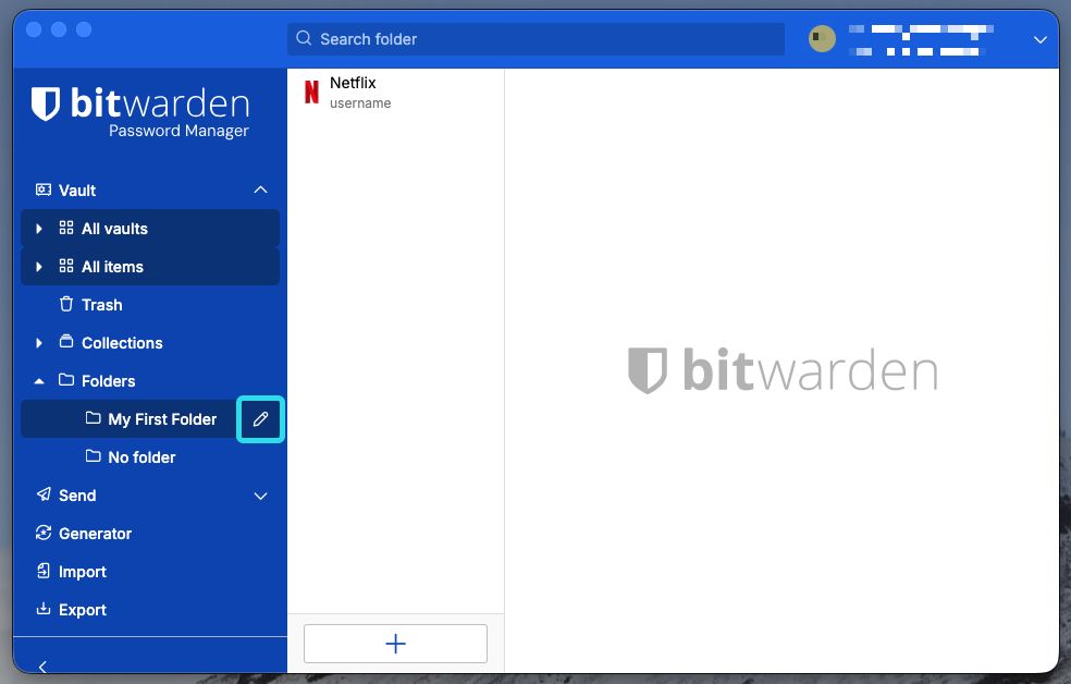 Edit a folder on desktop