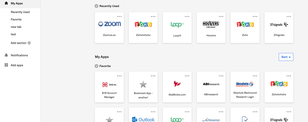 Okta app dashboard (source: Okta.com)