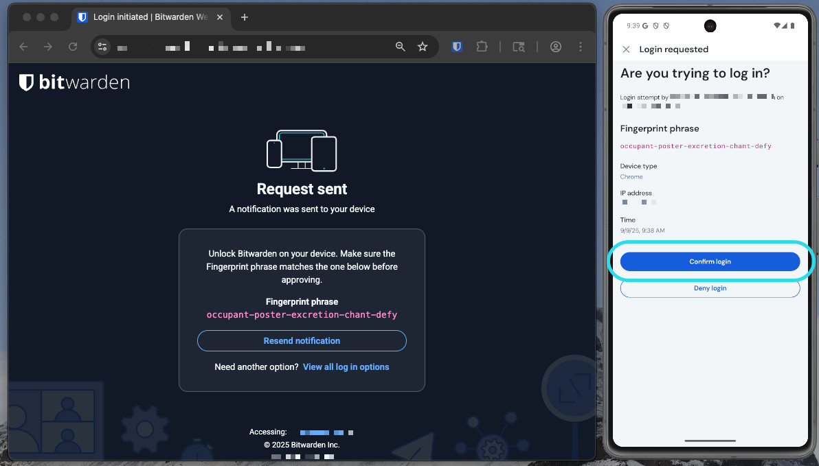 Approve a login on mobile