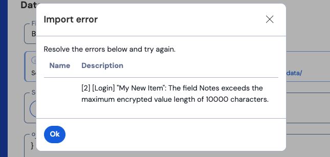 Cipher errors in the web vault