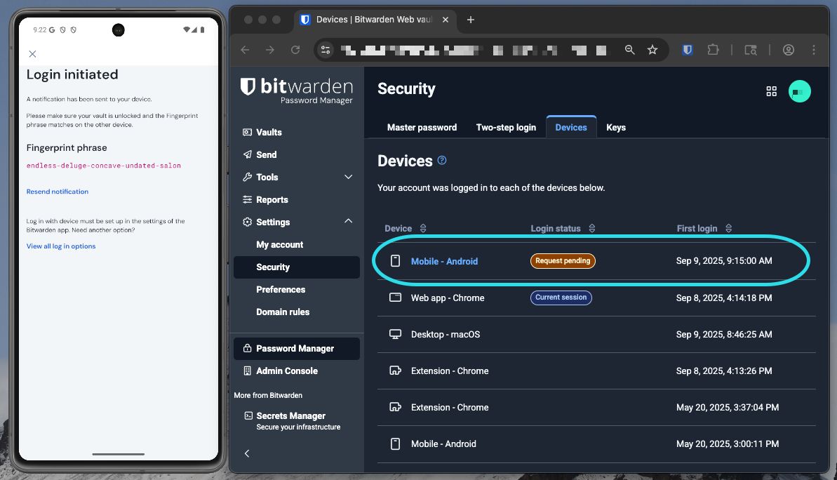 Web app godkänn enhetsinloggning
