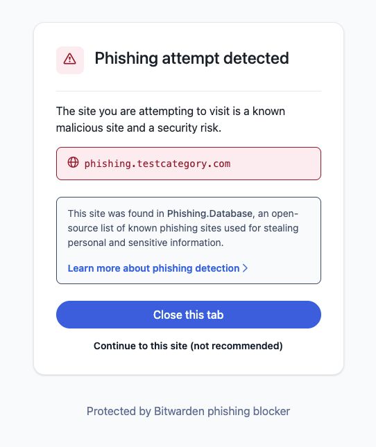 Phishing blocker