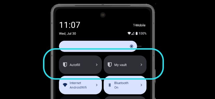 Android quick-action autofill