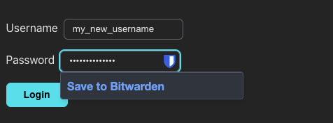 Save login to Bitwarden